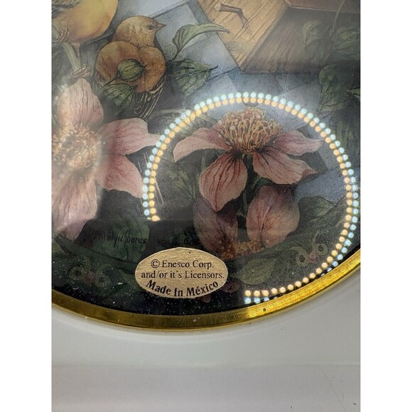 Via Vermont Art Catchers Enesco Set Of 2 Birds Suncatchers NOS - Picture 7 of 9